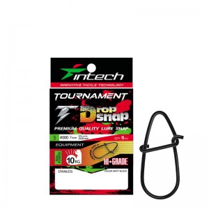 Застібка Intech Tournament Drop Snap Matt black (9 шт)