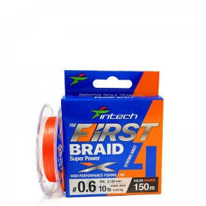Шнур плетений  Intech First Braid X4 Orange 100m 